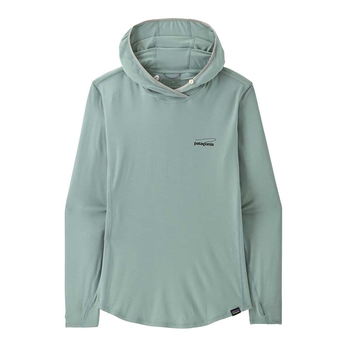 Patagonia Tropic Comfort Natural Graphic Hoody Women's in Casting Logo Thermal Blue